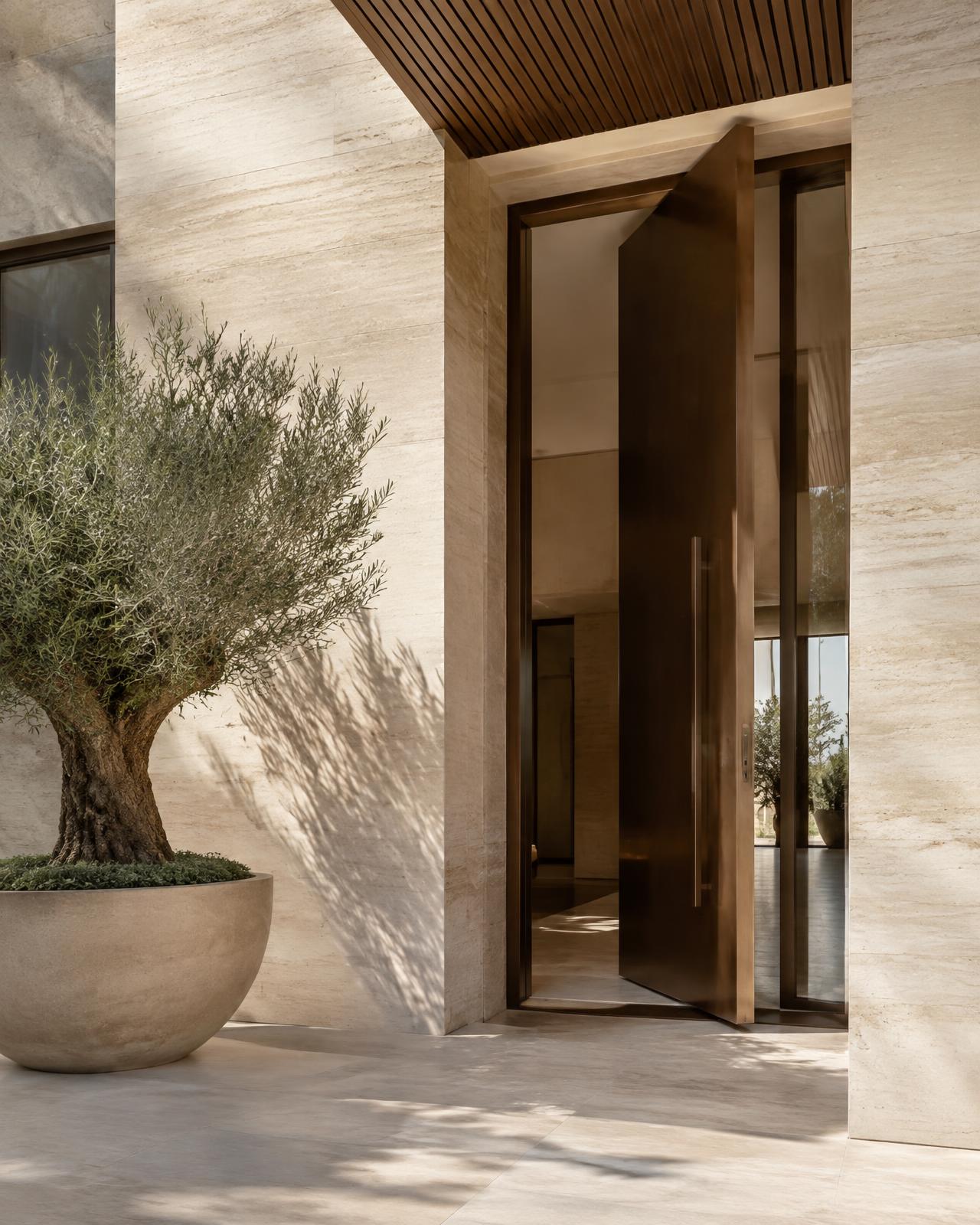 Illustrative standalone villa entrance